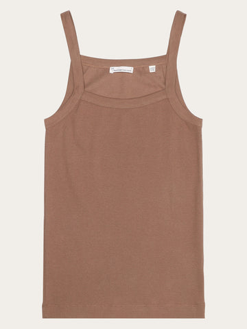 KnowledgeCotton Apparel - WMN Rib strap top T-shirts 1019 Tuffet