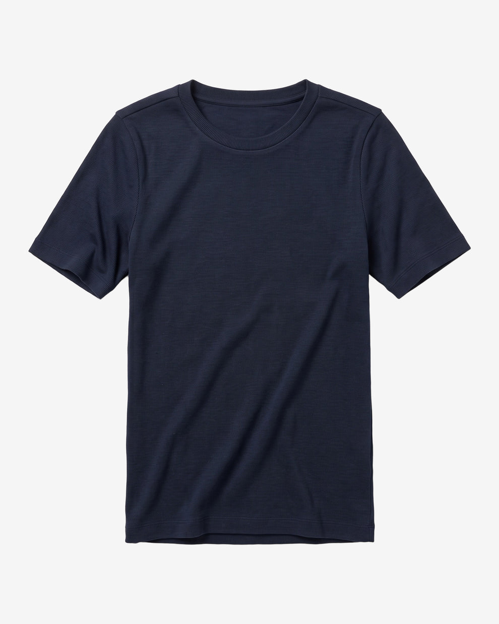 KnowledgeCotton Apparel - WMN Rib t-shirt T-shirts 1412 Night Sky