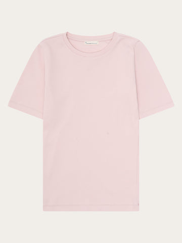 KnowledgeCotton Apparel - WMN Rib t-shirt T-shirts 1494 Pale Lilac