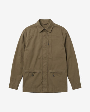 KnowledgeCotton Apparel - WMN Ripstop overshirt Jackets 1068 Burned Olive