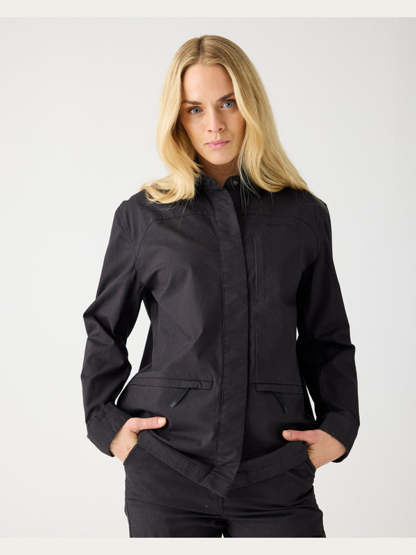 KnowledgeCotton Apparel - WMN Ripstop overshirt Jackets 1300 Black Jet