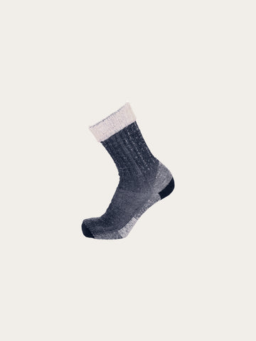 KnowledgeCotton Apparel - UNI Single pack low terry wool sock Socks 1001 Total Eclipse
