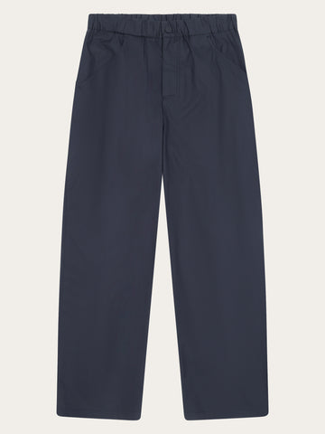 KnowledgeCotton Apparel - WMN Sky relaxed vent ripstop 90 pants Pants 1300 Black Jet