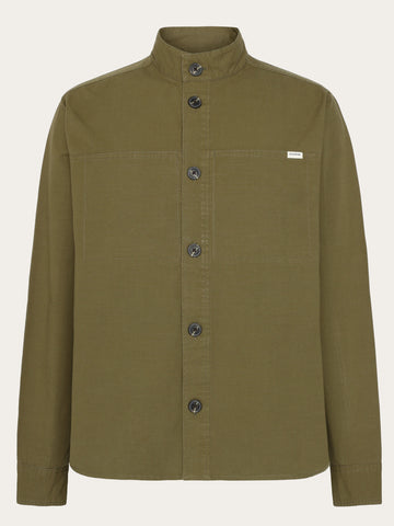 KnowledgeCotton Apparel - MEN Slub overshirt - GOTS/Vegan Overshirts 1068 Burned Olive