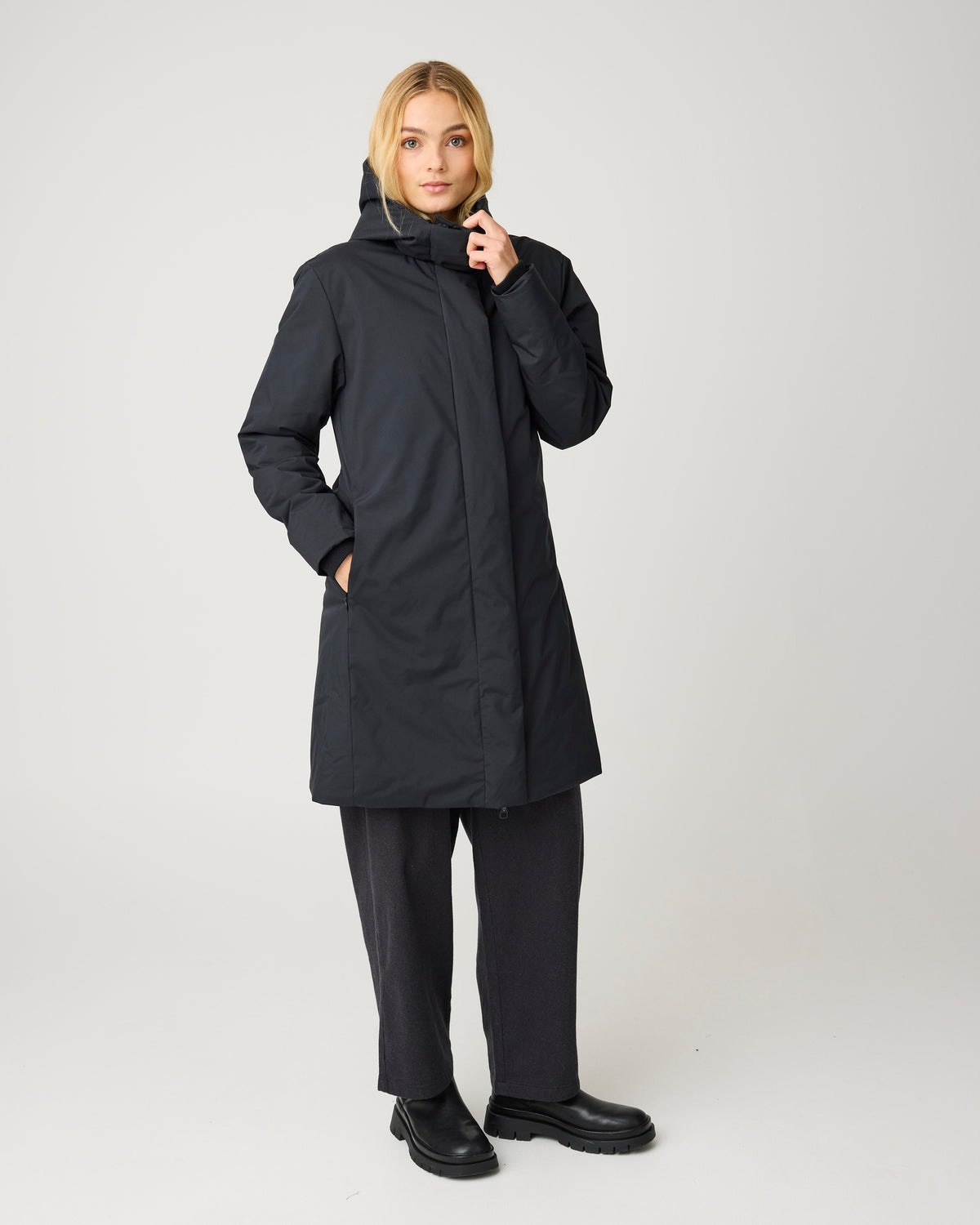 KnowledgeCotton Apparel - WMN Soft Shell Parka Jackets 1300 Black Jet