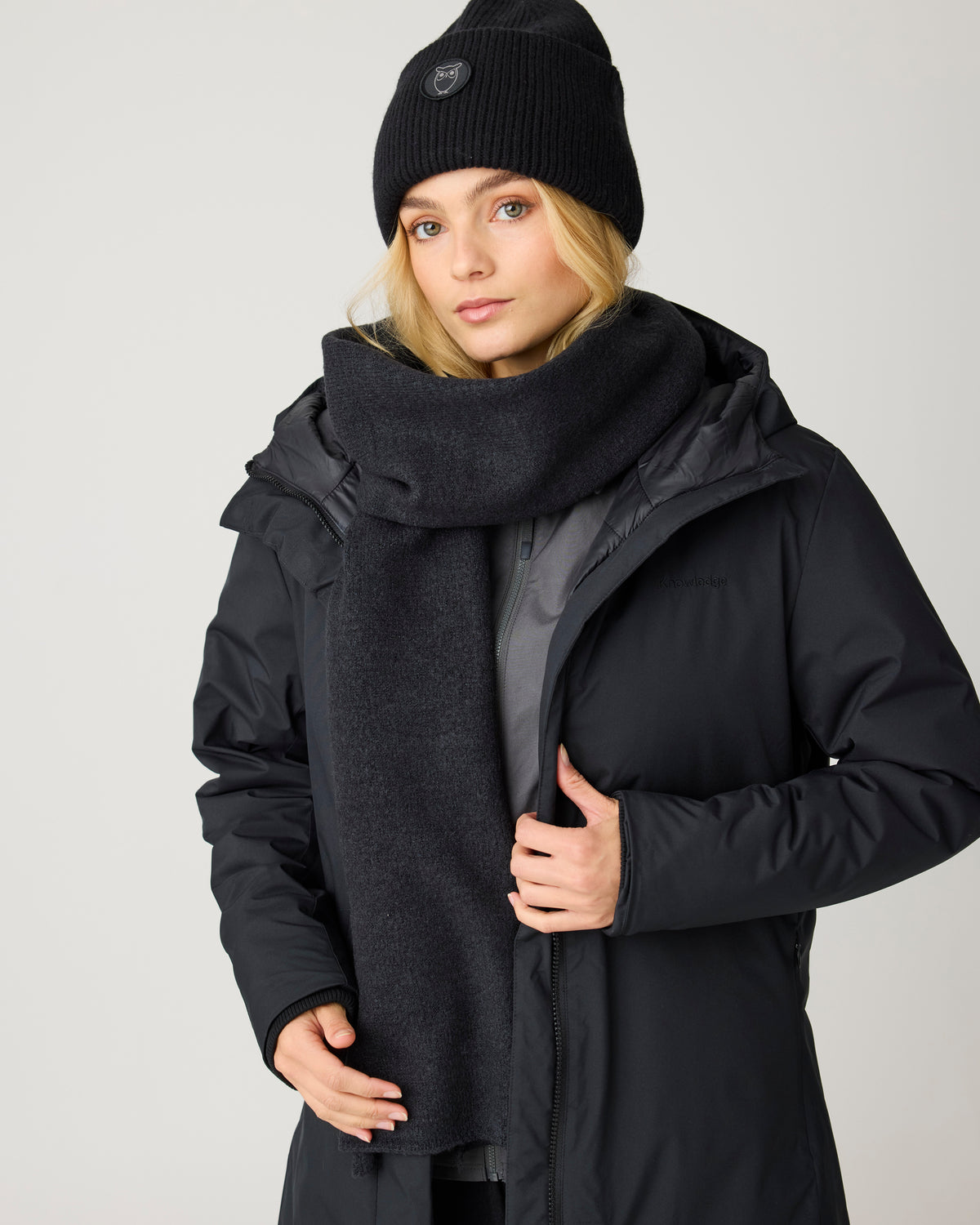 KnowledgeCotton Apparel - WMN Soft Shell Parka Jackets 1300 Black Jet
