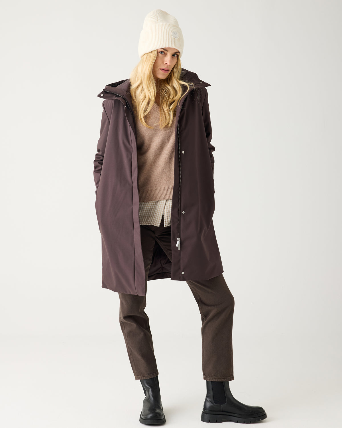 KnowledgeCotton Apparel - WMN Soft shell jacket Jackets 1487 Chocolate Torte