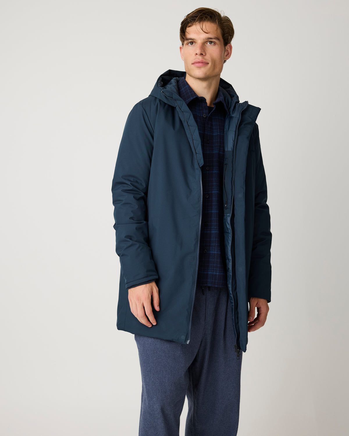KnowledgeCotton Apparel - MEN Soft shell parka Jackets 1001 Total Eclipse