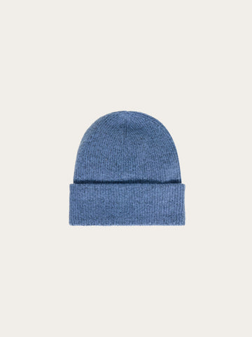 KnowledgeCotton Apparel - UNI Soufflé yarn beanie Hats 1226 Vintage Indigo