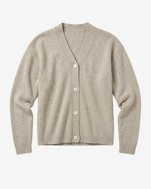 KnowledgeCotton Apparel - WMN Soufflé yarn cardigan Knits 1228 Light feather gray