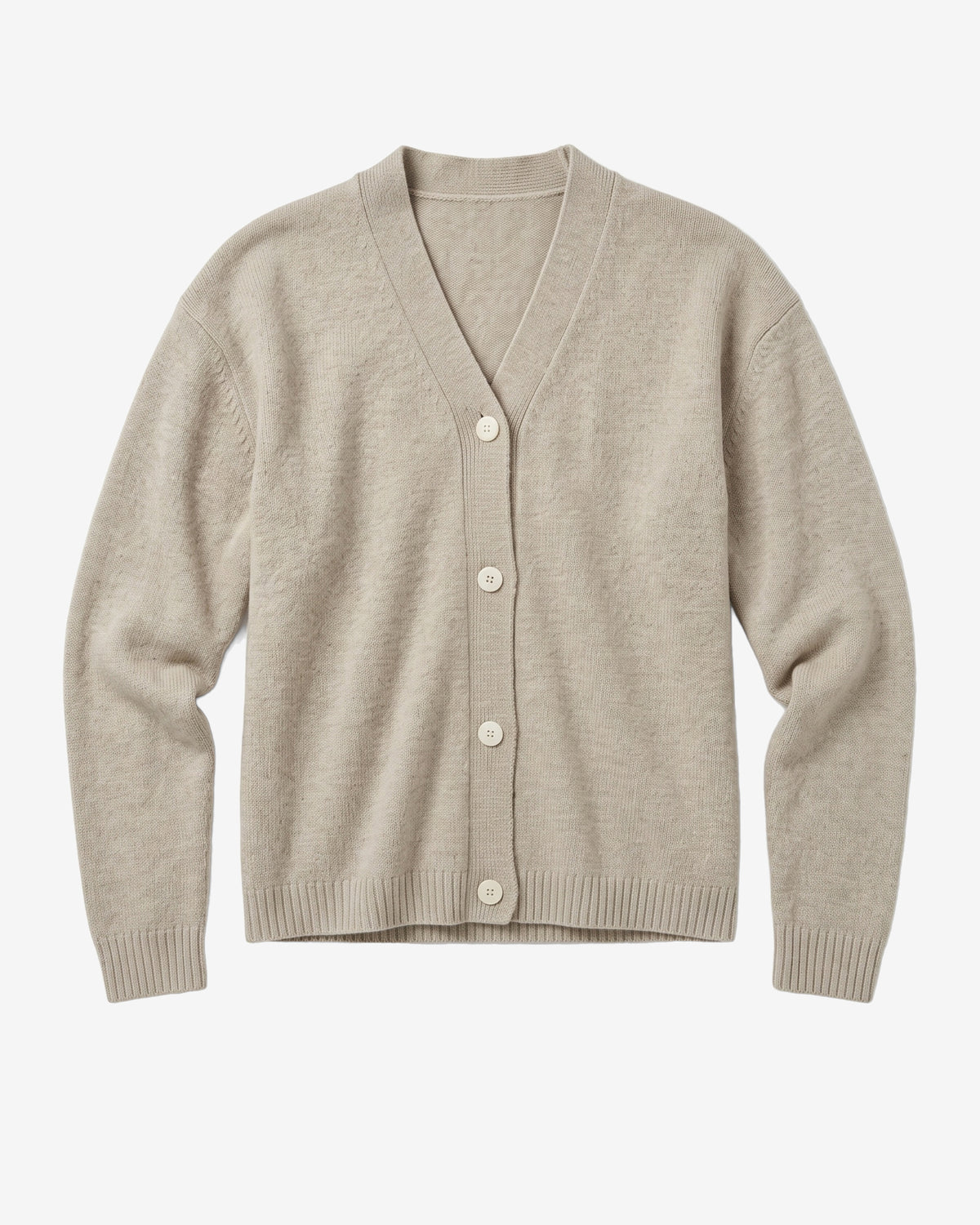 KnowledgeCotton Apparel - WMN Soufflé yarn cardigan Knits 1228 Light feather gray