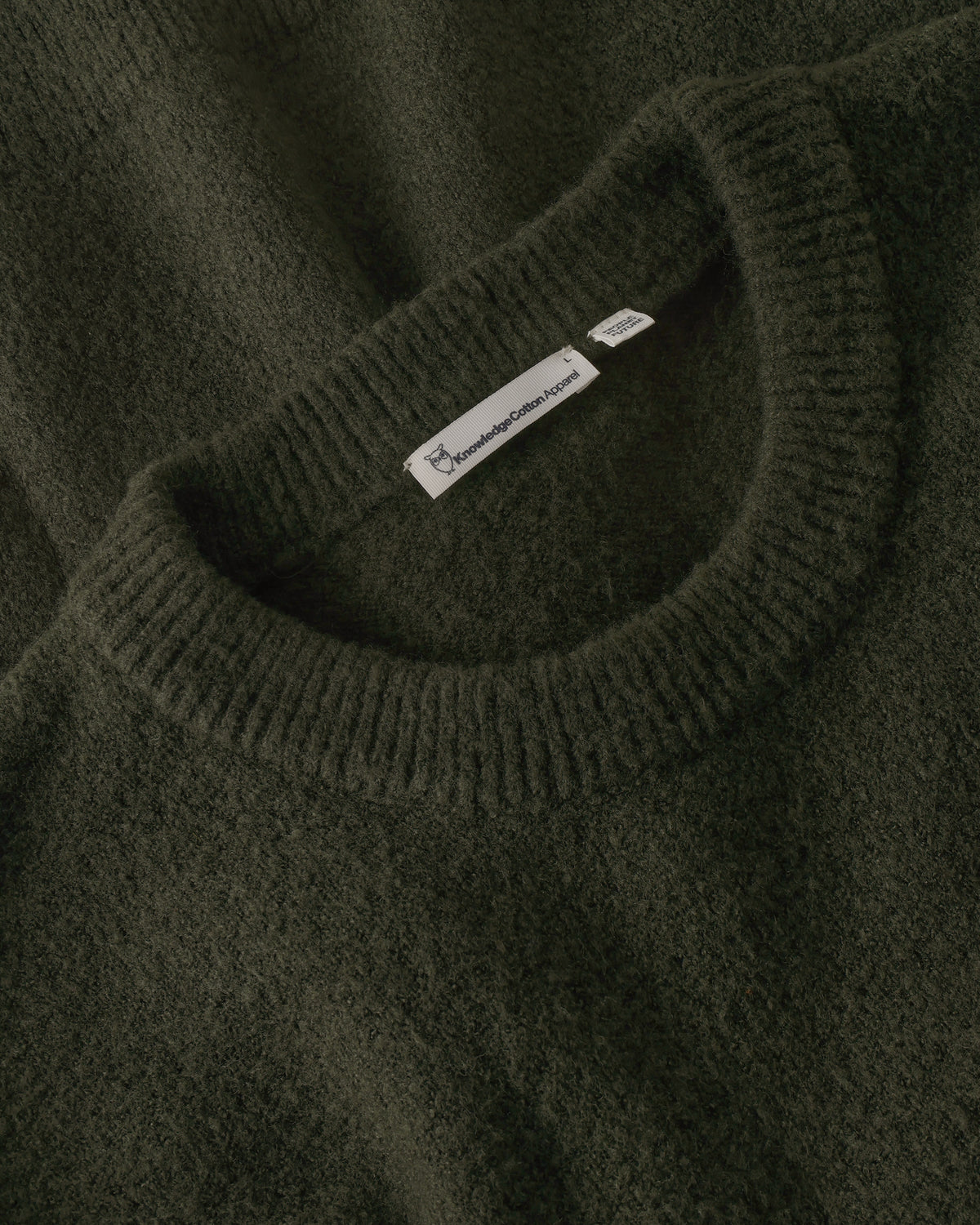 KnowledgeCotton Apparel - MEN Soufflé yarn sweater Knits 1090 Forest Night