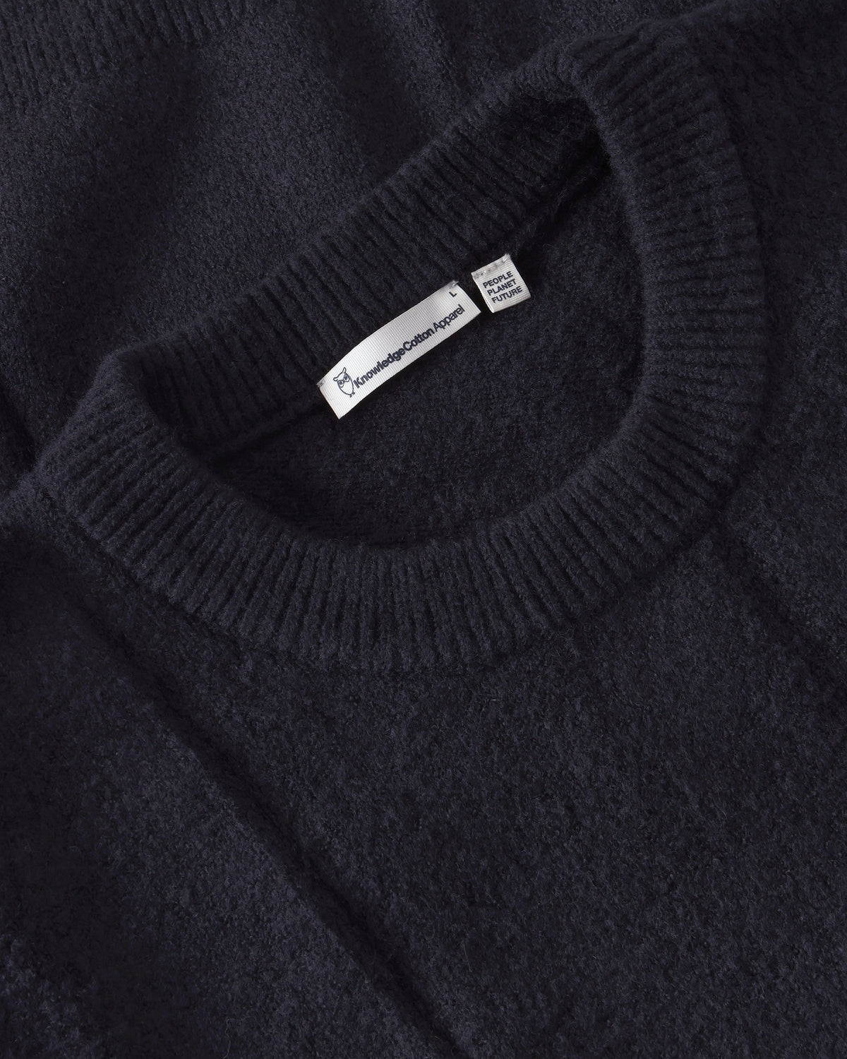 KnowledgeCotton Apparel - MEN Soufflé yarn sweater Knits 1412 Night Sky