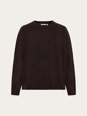 KnowledgeCotton Apparel - MEN Soufflé yarn sweater Knits 1487 Chocolate Torte