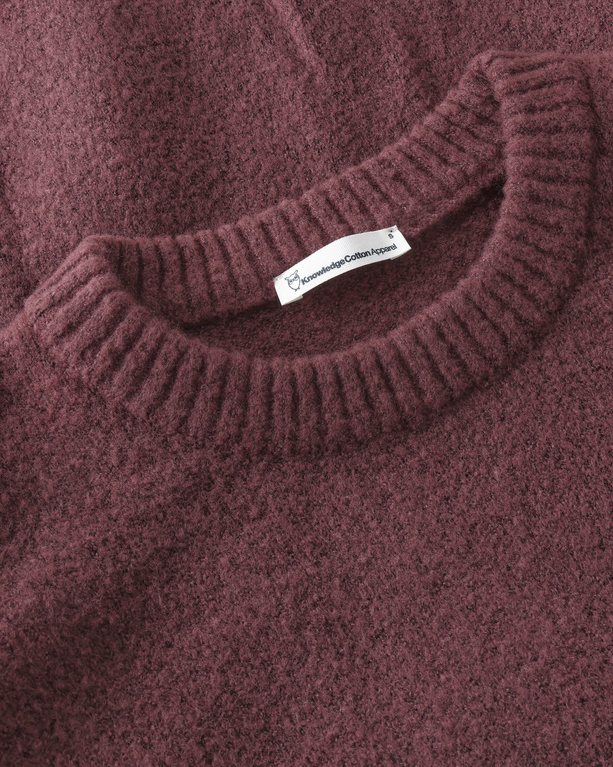 KnowledgeCotton Apparel - WMN Soufflé yarn sweater Knits 1500 Burgundy