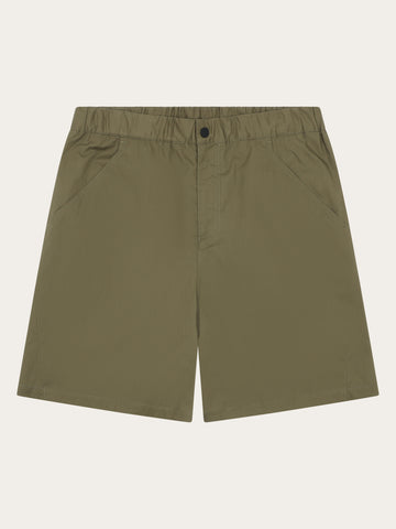 KnowledgeCotton Apparel - MEN Storm relaxed vent ripstop 90 shorts Shorts 1068 Burned Olive