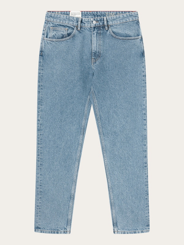 KnowledgeCotton Apparel - MEN TIM tapered denim jeans bleached stonewash REBORN™ Denim jeans 3050 Bleached Stonewash