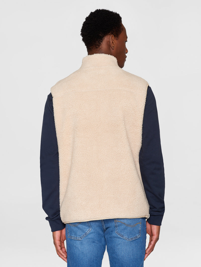 KnowledgeCotton Apparel - MEN Teddy fleece vest Fleeces 9999 Item Colour