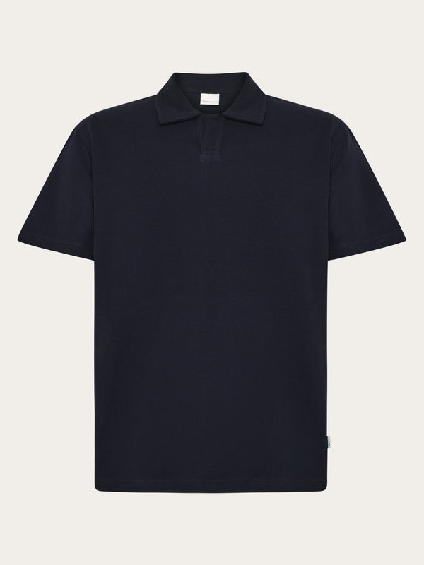 KnowledgeCotton Apparel - MEN Terry polo Polos 1412 Night Sky