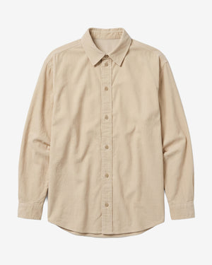 KnowledgeCotton Apparel - WMN Vega relaxed corduroy shirt Shirts 1228 Light feather gray