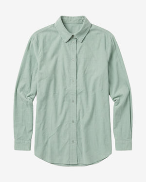 KnowledgeCotton Apparel - WMN Vega relaxed corduroy shirt Shirts 1396 Lily Pad