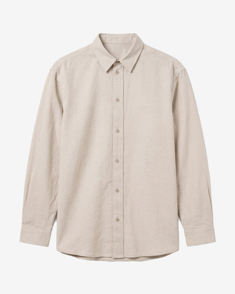 KnowledgeCotton Apparel - WMN Vega relaxed flannel shirt Shirts 1228 Light feather gray