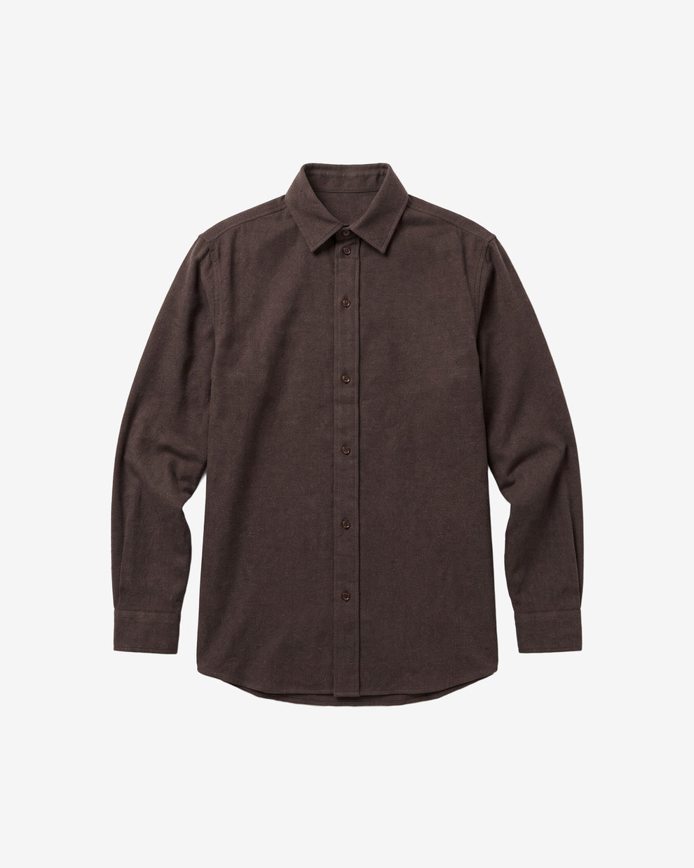 KnowledgeCotton Apparel - WMN Vega relaxed flannel shirt Shirts 1487 Chocolate Torte