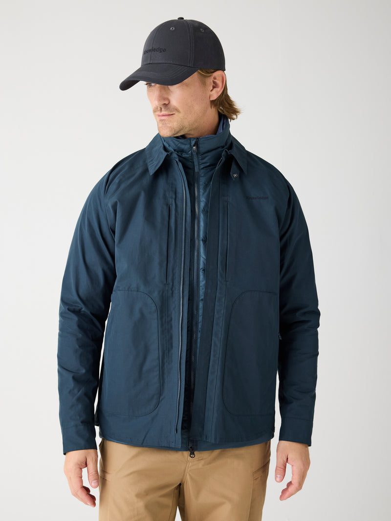 KnowledgeCotton Apparel - MEN Vent Canvas 200 Classic Jacket - GOTS/Vegan Jackets 1001 Total Eclipse