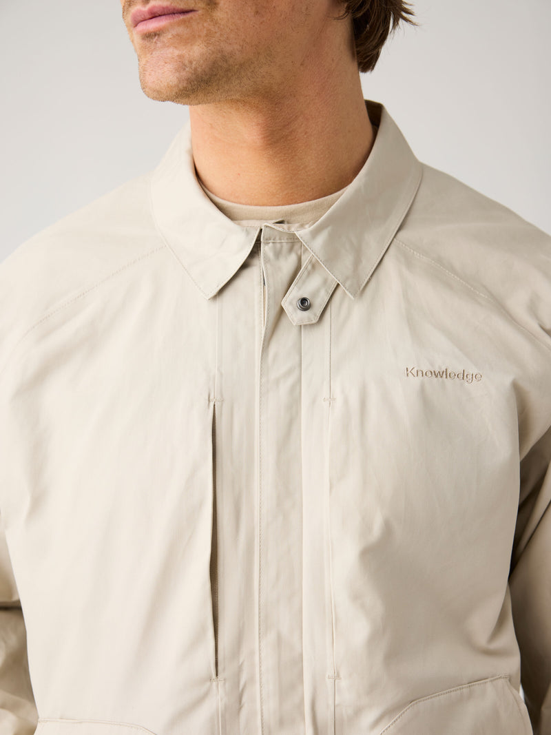 KnowledgeCotton Apparel - MEN Vent Canvas 200 Classic Jacket - GOTS/Vegan Jackets 1228 Light feather gray