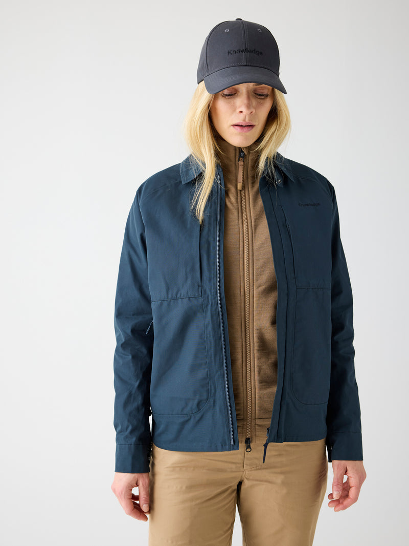KnowledgeCotton Apparel - WMN Vent Canvas 200 Classic Jacket - GOTS/Vegan Jackets 1001 Total Eclipse