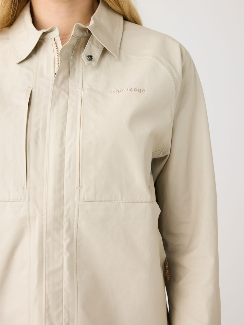 KnowledgeCotton Apparel - WMN Vent Canvas 200 Classic Jacket - GOTS/Vegan Jackets 1228 Light feather gray
