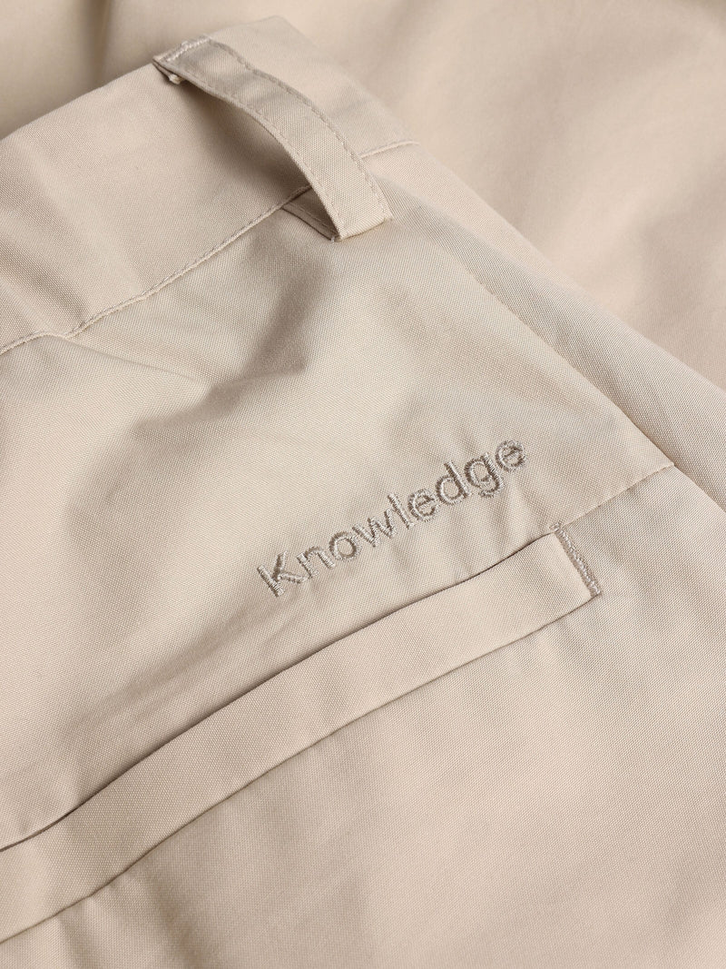 KnowledgeCotton Apparel - WMN Vent Canvas 200 classic pants - GOTS/Vegan Pants 1228 Light feather gray