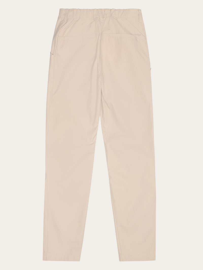 KnowledgeCotton Apparel - WMN Vent Canvas 200 classic pants - GOTS/Vegan Pants 1228 Light feather gray