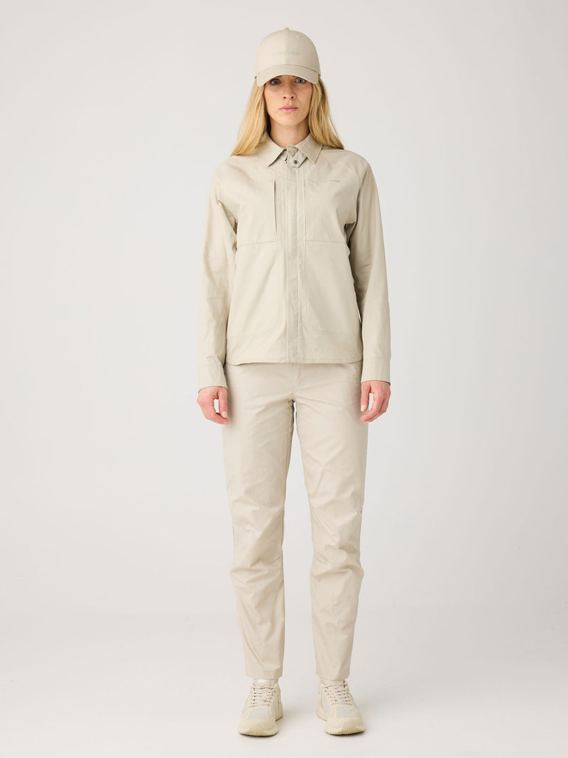 KnowledgeCotton Apparel - WMN Vent Canvas 200 classic pants - GOTS/Vegan Pants 1228 Light feather gray