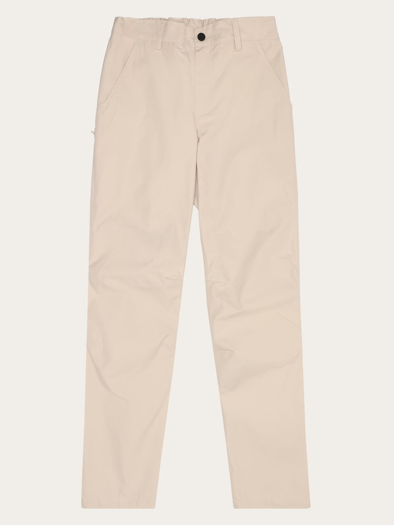KnowledgeCotton Apparel - WMN Vent Canvas 200 classic pants - GOTS/Vegan Pants 1228 Light feather gray