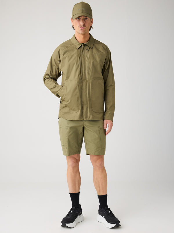 KnowledgeCotton Apparel - MEN Vent canvas 200 shorts Shorts 1068 Burned Olive