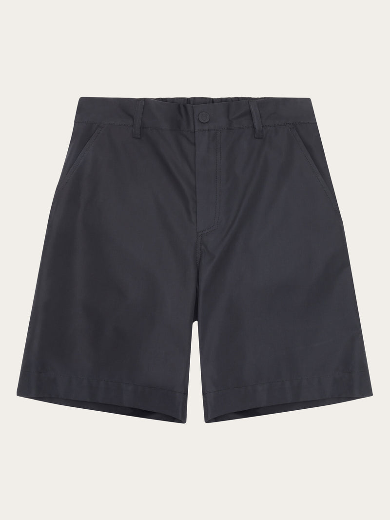 KnowledgeCotton Apparel - WMN Vent Canvas 200 classic shorts - GOTS/vegan Shorts 1300 Black Jet