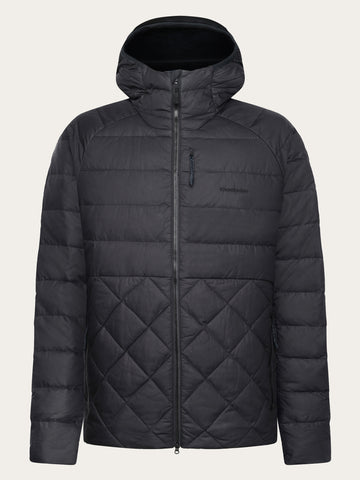 KnowledgeCotton Apparel - MEN Vent Ripstop 90 Re:Down insulated hood jacket Jackets 1300 Black Jet