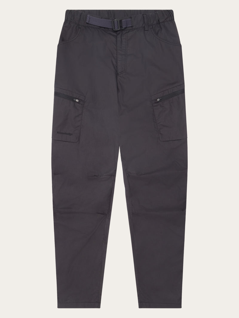 KnowledgeCotton Apparel - WMN Vent Ripstop 90 lightweight pants - GOTS/Vegan Pants 1300 Black Jet