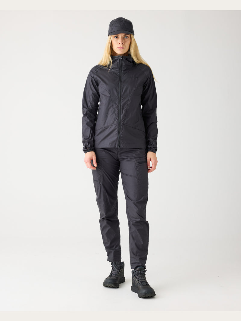 KnowledgeCotton Apparel - WMN Vent Ripstop 90 lightweight pants - GOTS/Vegan Pants 1300 Black Jet