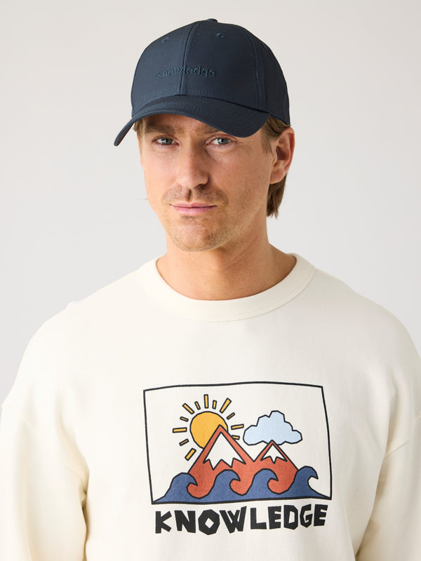 KnowledgeCotton Apparel - UNI Vent canvas 200 cap Caps 1001 Total Eclipse