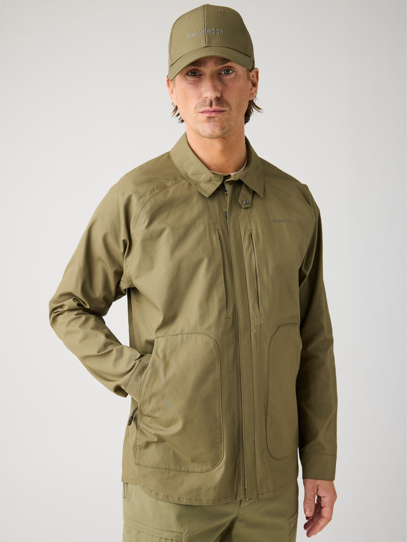 KnowledgeCotton Apparel - MEN Vent canvas 200 jacket Jackets 1068 Burned Olive