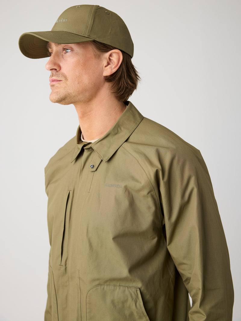 KnowledgeCotton Apparel - MEN Vent canvas 200 jacket Jackets 1068 Burned Olive