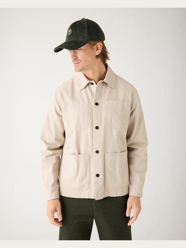 KnowledgeCotton Apparel - MEN Vent canvas 200 jacket Jackets 1228 Light feather gray