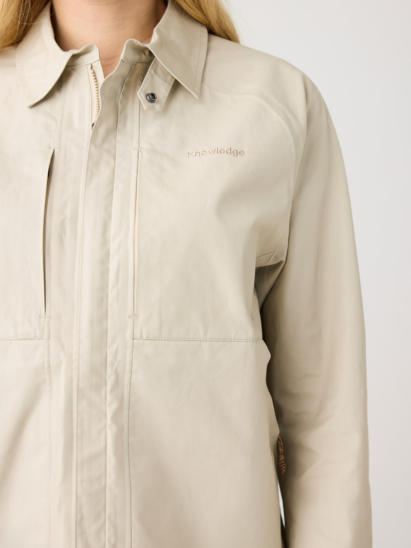 KnowledgeCotton Apparel - WMN Vent canvas 200 jacket Jackets 1228 Light feather gray