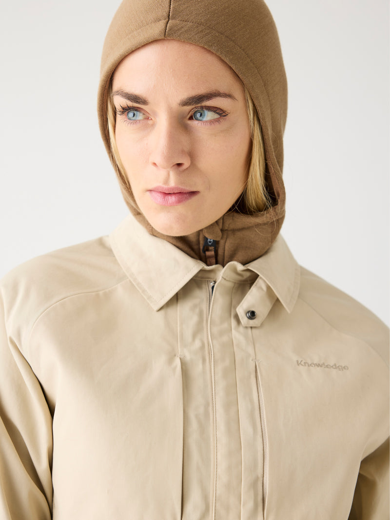 KnowledgeCotton Apparel - WMN Vent canvas 200 jacket Jackets 1228 Light feather gray