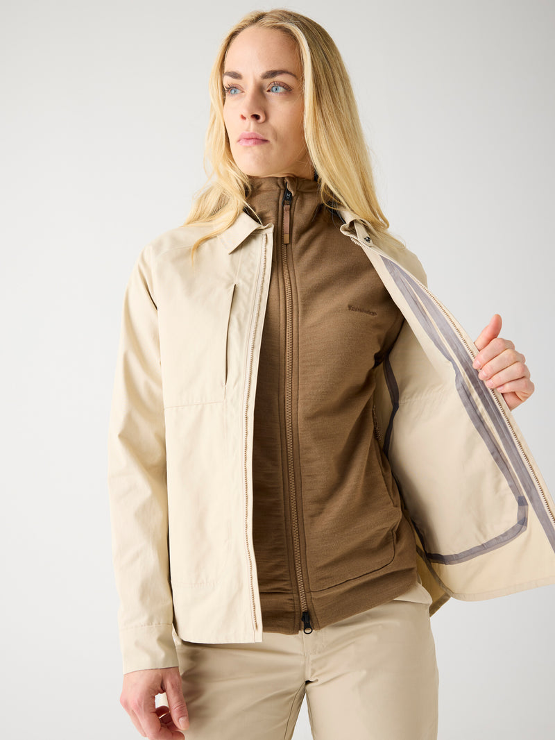KnowledgeCotton Apparel - WMN Vent canvas 200 jacket Jackets 1228 Light feather gray