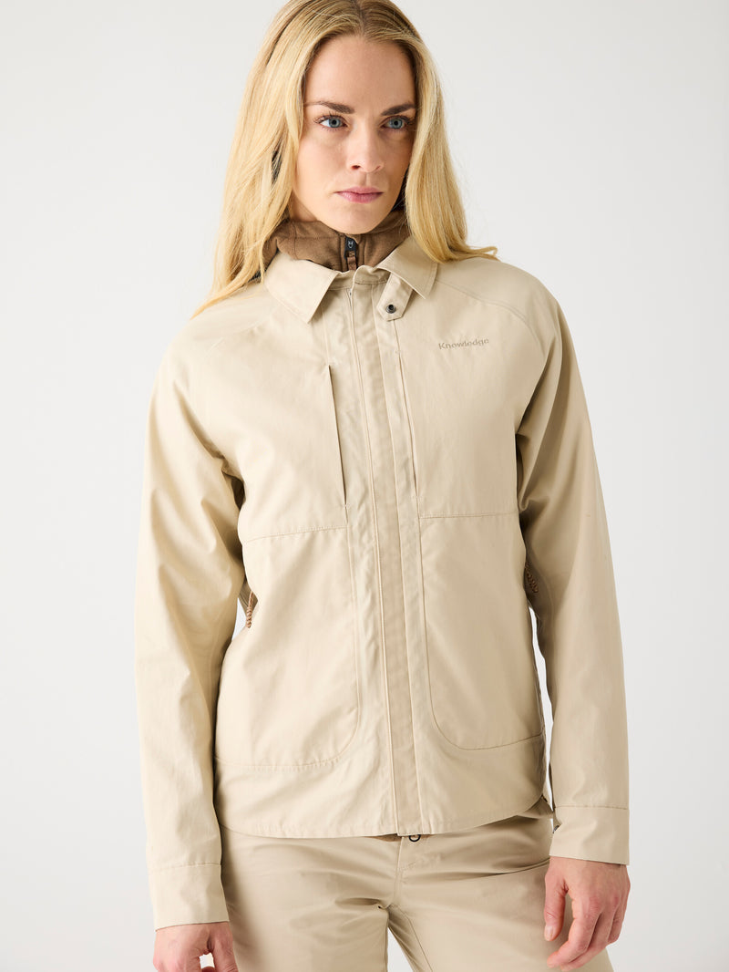 KnowledgeCotton Apparel - WMN Vent canvas 200 jacket Jackets 1228 Light feather gray