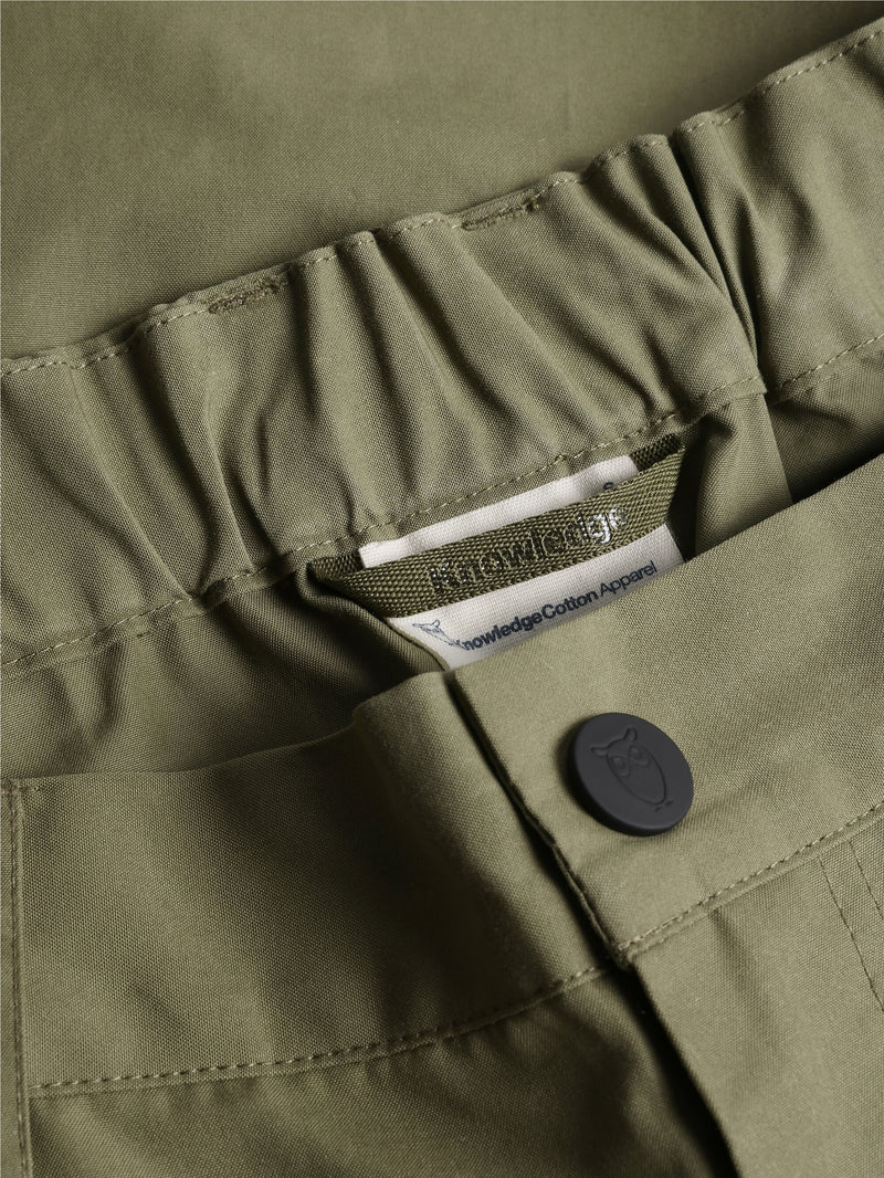 KnowledgeCotton Apparel - WMN Vent canvas 200 pants Pants 1068 Burned Olive