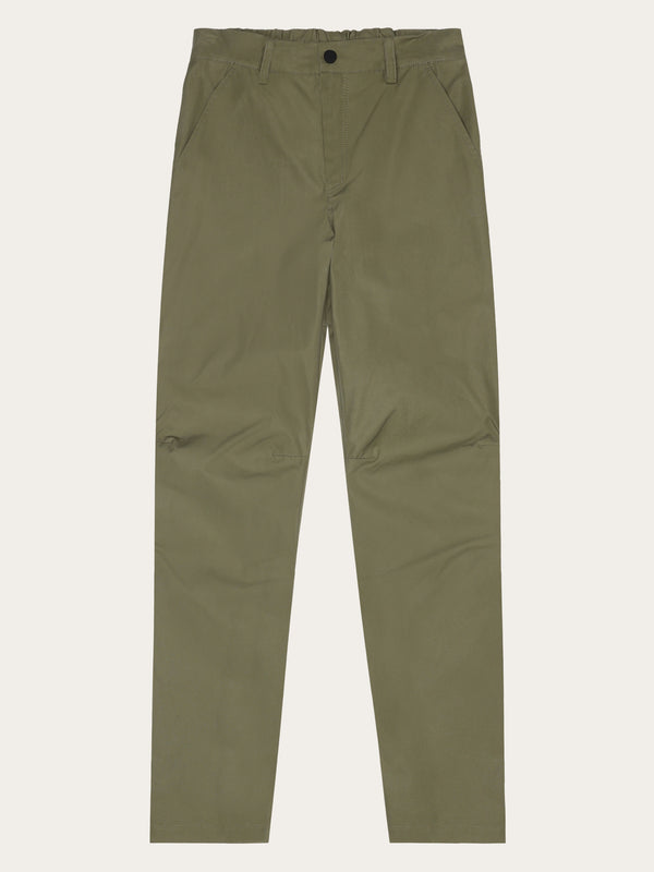 KnowledgeCotton Apparel - WMN Vent canvas 200 pants Pants 1068 Burned Olive